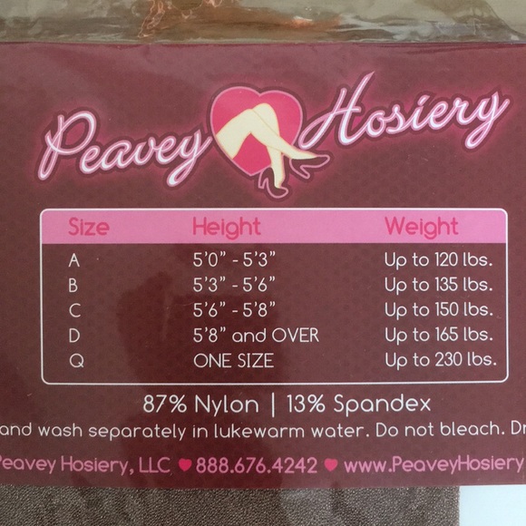 New Hooters Girl Peavey Tights Suntan Sizes A B C D & Q - Picture 8 of 9